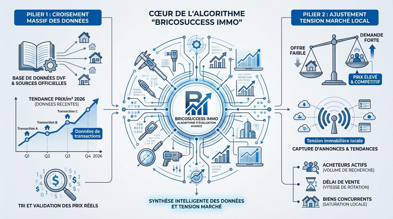 Algorithme d'analyse des transactions immobilières Bricosuccess immo