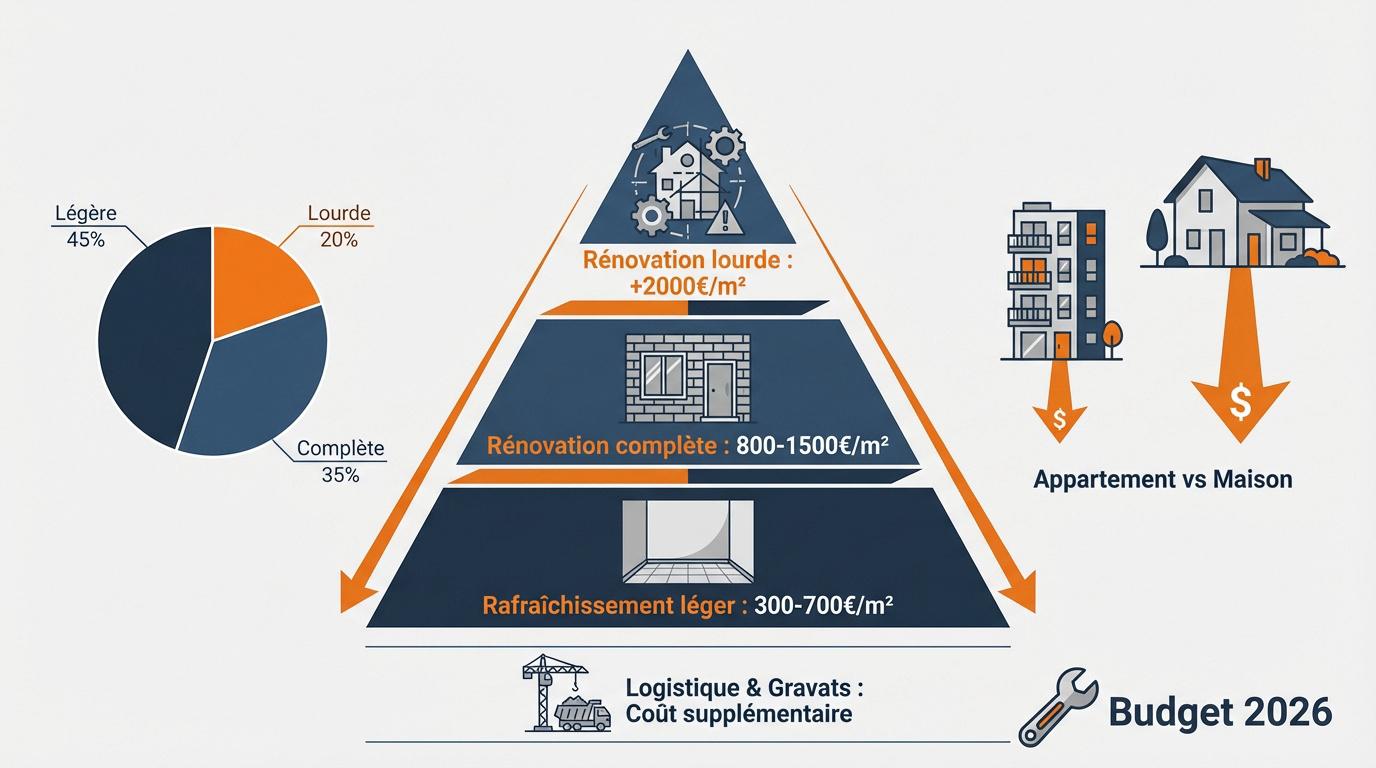 Coûts moyens rénovation 2026