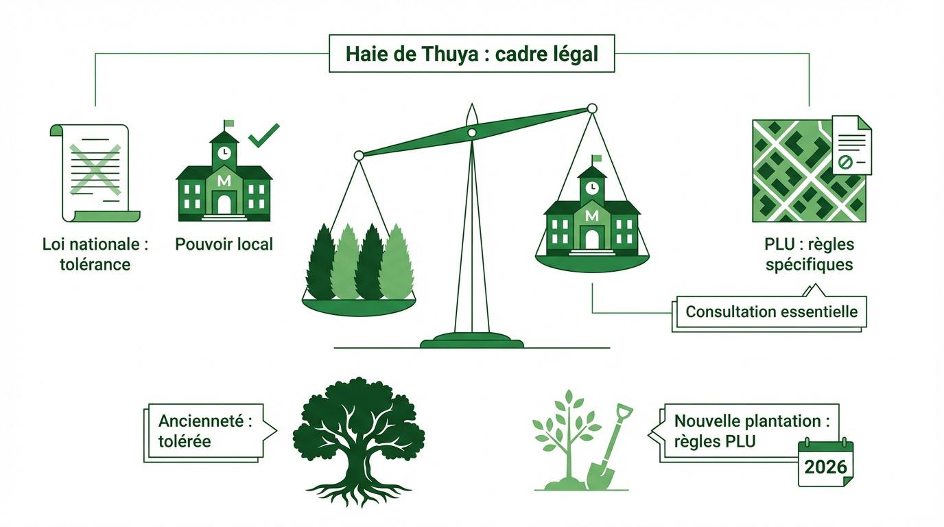 Réglementation et cadre légal des haies de thuya en France