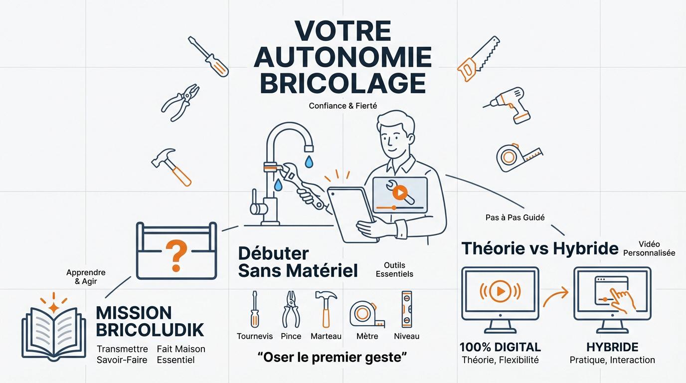 Infographie sur l'autonomie et l'apprentissage du bricolage en ligne