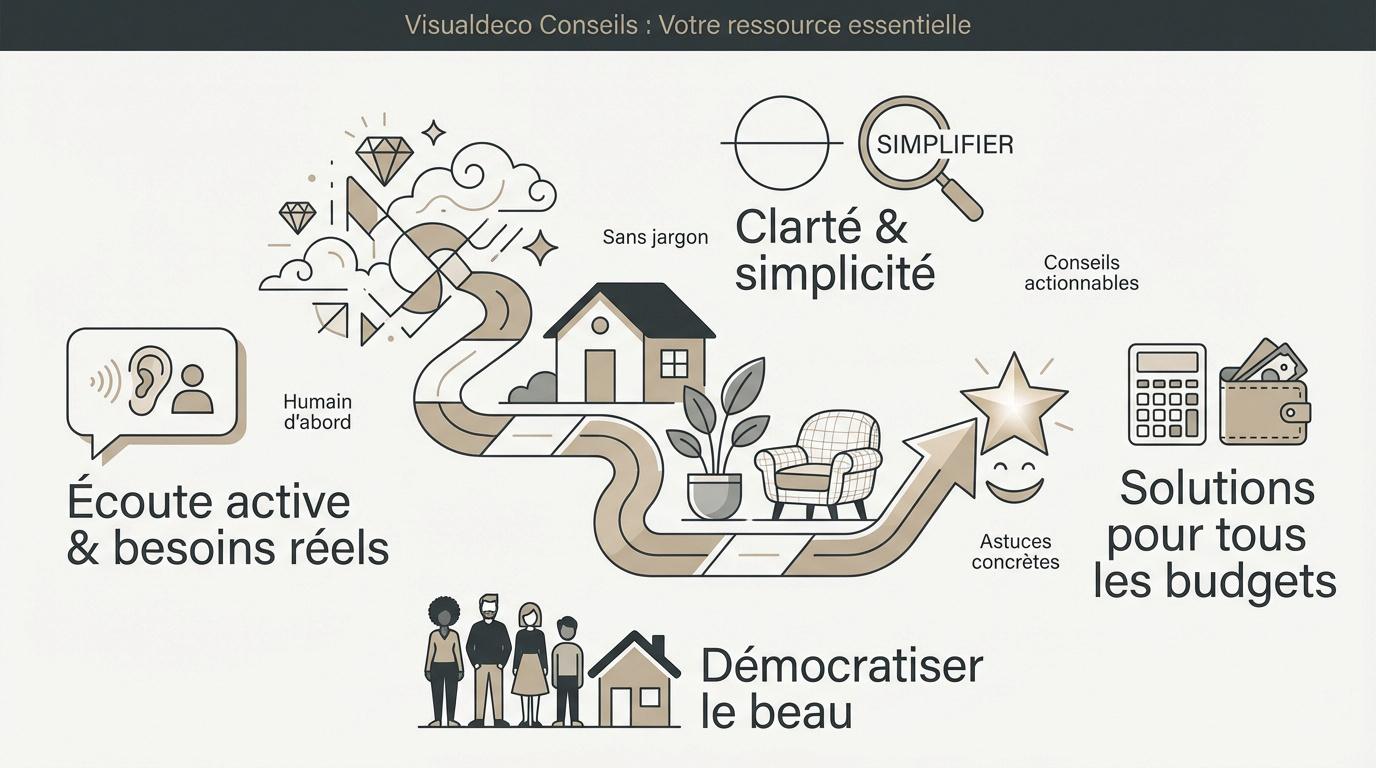 Aménagement intérieur chaleureux et conseils en décoration accessible