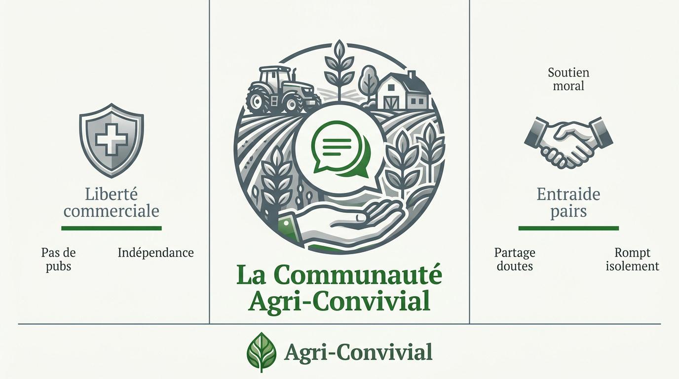 Agriculteurs échangeant des conseils de manière conviviale