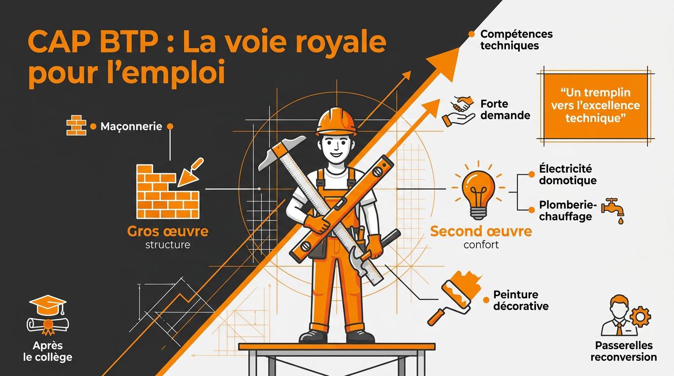 Ouvrier qualifié sur un chantier de construction BTP