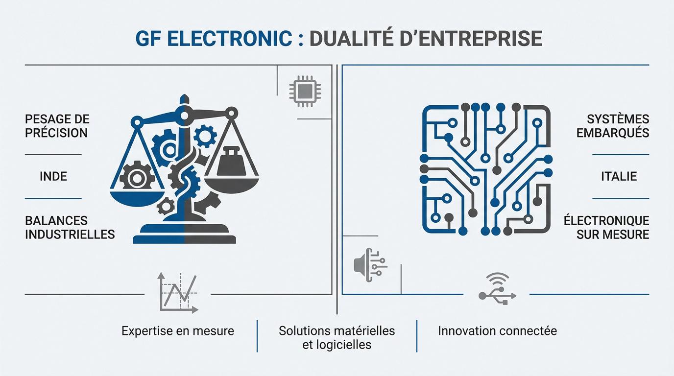 Dualité entre le pesage industriel indien et l'électronique embarquée italienne GF Electronic
