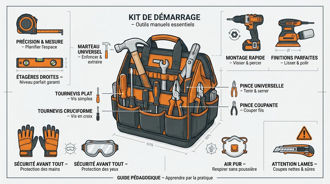 Kit de démarrage avec outils essentiels pour le bricolage facile