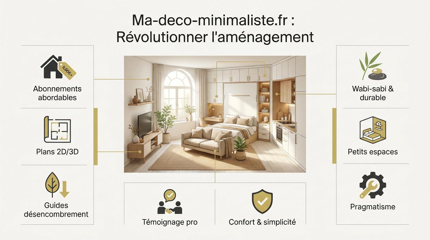 Aménagement intérieur minimaliste et épuré avec lumière naturelle