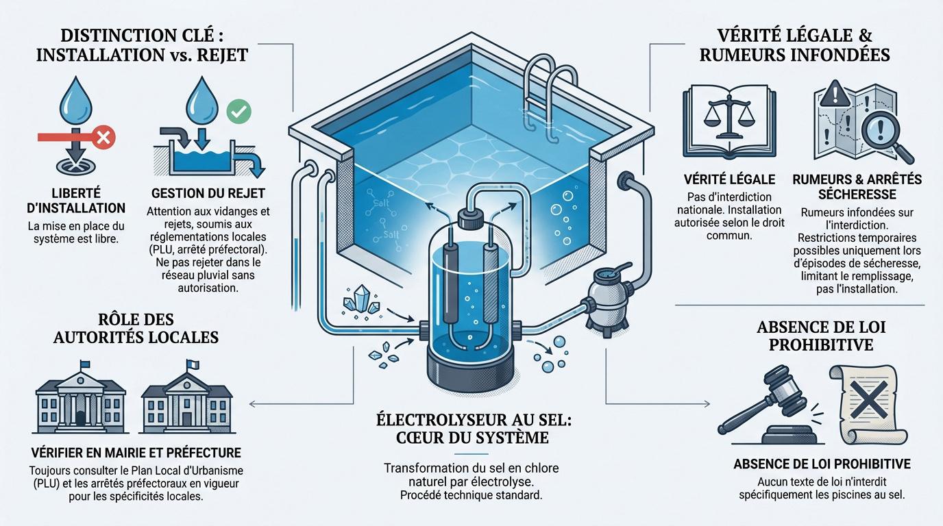 Réglementation et légalité des piscines au sel en France