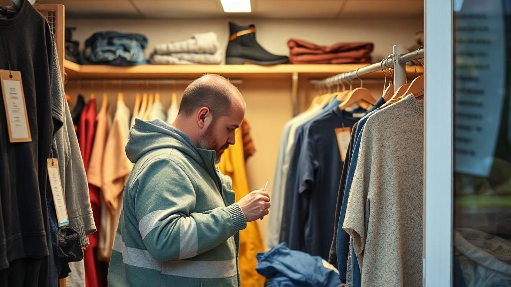 Personne inspectant des vêtements dans un placard à la recherche d'insectes