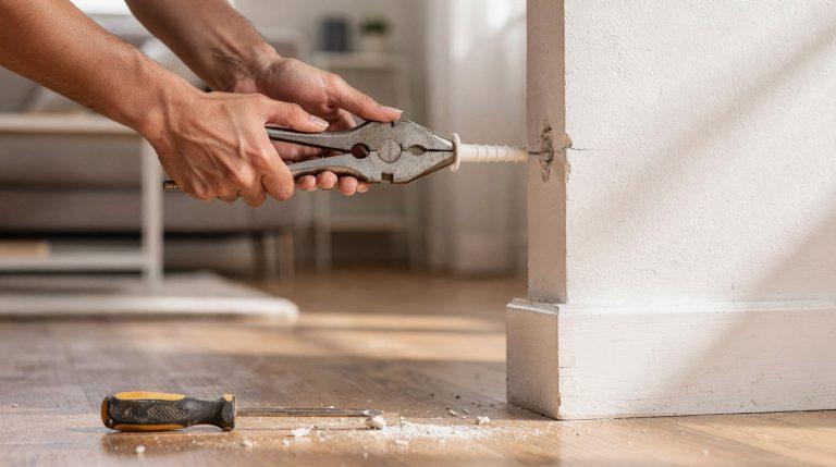 Comment enlever une cheville dans un mur en placo : 4 méthodes selon le type Retrait d'une cheville à expansion dans une cloison en placo