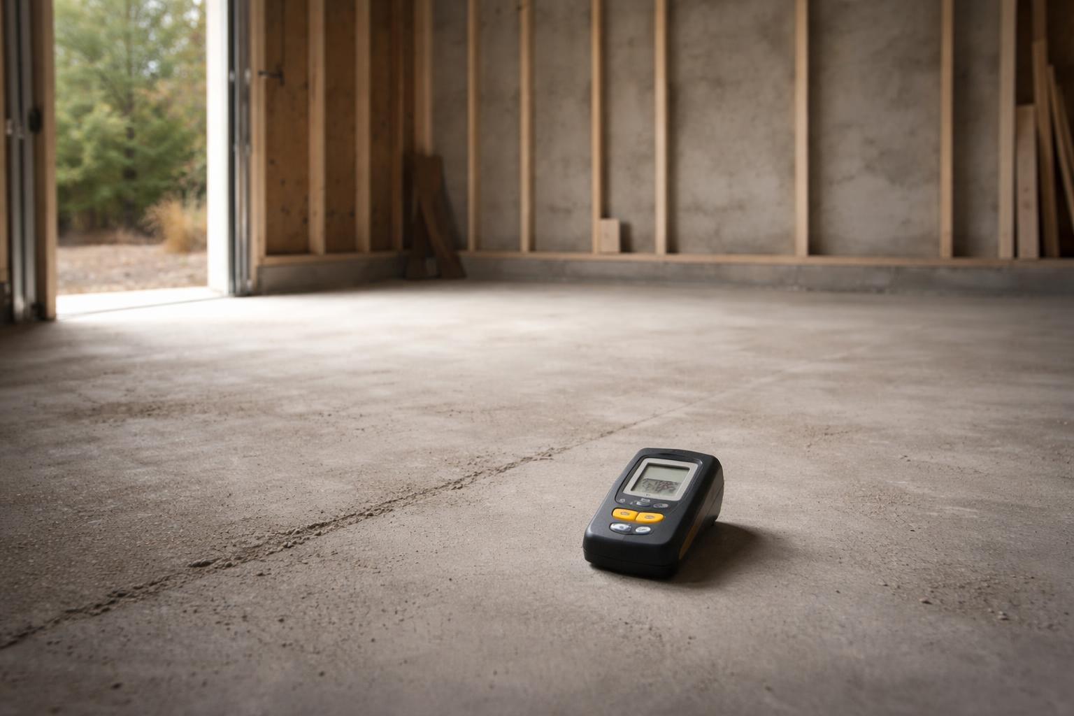Vérification de l'humidité résiduelle d'une dalle béton